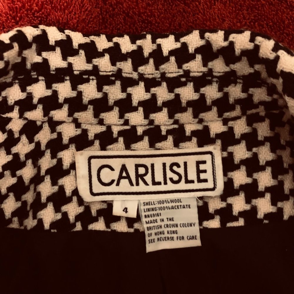 Vintage Carlisle Houndstooth wool jacket Size 4 - Picture 6 of 8